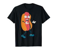 Vintage 1970s groovy star gafas de sol hot dog divertido años 60 Camiseta