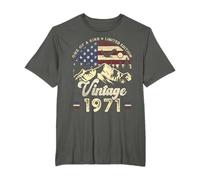 Vintage 1971 Águila Bandera Americana 55 Cumpleaños Camiseta