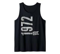Vintage 1972 Edición Limitada Born In 1972 54th B-Day Retro Camiseta sin Mangas