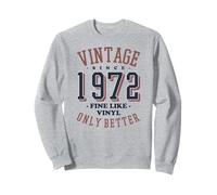 Vintage 1972 Fine Like Vinyl Only Better Retro Birthday Sudadera