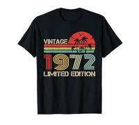 Vintage 1972 Limited Edition Retro Year Vintage Birthday Camiseta