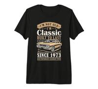 Vintage 1973 Birthday Classic Car For Legends Born In 1973 Camiseta Premium