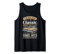 Vintage 1973 Birthday Classic Car For Legends Born In 1973 Camiseta sin Mangas