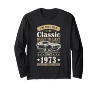 Vintage 1973 Birthday Classic Car For Legends Born In 1973 Manga Larga