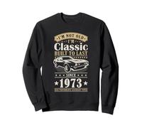 Vintage 1973 Birthday Classic Car For Legends Born In 1973 Sudadera