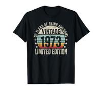 Vintage 1973 Birthday Gift Shirt 52 Years of Awesome Camiseta