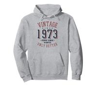 Vintage 1973 Fine Like Vinyl Only Better Retro Birthday Sudadera con Capucha