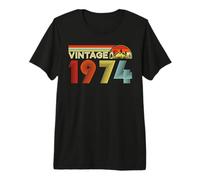 Vintage 1974 52 Years Old Retro Men and Women 52nd Birthday Camiseta Premium