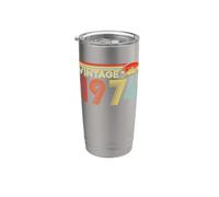 Vintage 1974 52 Years Old Retro Men and Women 52nd Birthday Vaso térmico de acero inoxidable de doble pared