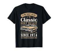 Vintage 1974 Birthday Classic Car For Legends Born In 1974 Camiseta