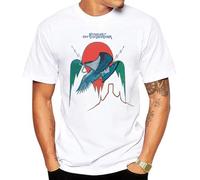 Vintage 1974 Eagle On The B~o~r~d~e~r Concert Tour T-Shirt Hipster Unisex Streetwear Hip Hop Style Casual Tshirts White Mens