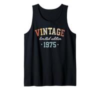 Vintage 1975 Limited Edition 50-Year-Old Gifts 50th Birthday Camiseta sin Mangas
