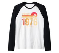 Vintage 1976 Birth of Birthday Born in 1976 Birthday Vintage Camiseta Manga Raglan