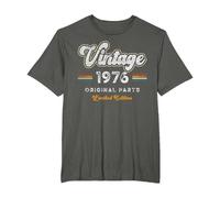 Vintage 1976 Piezas Originales 50 Cumpleaños Camiseta, Hombre Tallas Grandes, Asfalto, 4X Alto