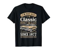 Vintage 1977 Birthday Classic Car For Legends Born In 1977 Camiseta
