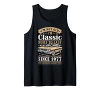 Vintage 1977 Birthday Classic Car For Legends Born In 1977 Camiseta sin Mangas
