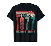 Vintage 1977 Where It All Began Retro Sunset July Birthday Camiseta