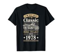 Vintage 1978 Birthday Classic Biker For Legends Born In 1978 Camiseta