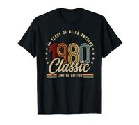 Vintage 1980 46th Birthday 46 yr Classic Limited Edition Men Camiseta