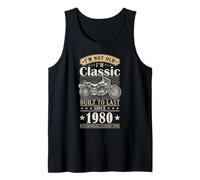Vintage 1980 Birthday Classic Biker For Legends Born In 1980 Camiseta sin Mangas