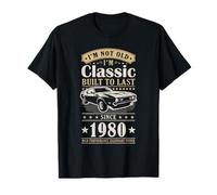 Vintage 1980 Birthday Classic Car For Legends Born In 1980 Camiseta