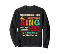Vintage 1980 Birthday King Born in 1980 Legendary Men Sudadera