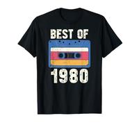 Vintage 1980's Kid Retro Born In The 1980 Cassette Camiseta