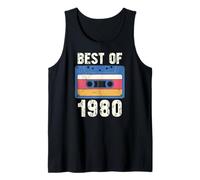 Vintage 1980's Kid Retro Born In The 1980 Cassette Camiseta sin Mangas