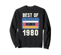 Vintage 1980's Kid Retro Born In The 1980 Cassette Sudadera