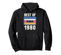 Vintage 1980's Kid Retro Born In The 1980 Cassette Sudadera con Capucha