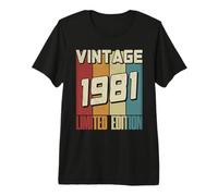 Vintage 1981 Edición Limitada Retro 45 Yo Hombres 45 Cumpleaños Camiseta Premium