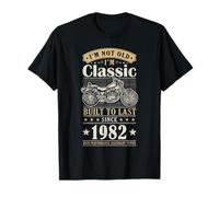 Vintage 1982 Birthday Classic Biker For Legends Born In 1982 Camiseta