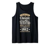 Vintage 1982 Birthday Classic Biker For Legends Born In 1982 Camiseta sin Mangas