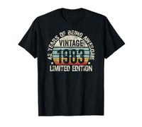 Vintage 1983 Birthday Gift Shirt 42 Years of Awesome Camiseta