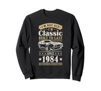 Vintage 1984 Birthday Classic Car For Legends Born In 1984 Sudadera