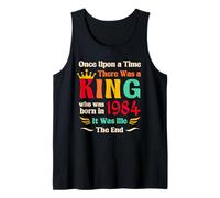 Vintage 1984 Birthday King Born in 1984 Legendary Men Camiseta sin Mangas