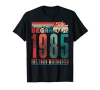 Vintage 1985 Where It All Began Retro Sunset July Birthday Camiseta