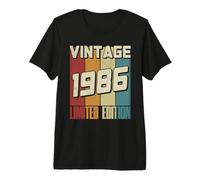Vintage 1986 Edición Limitada Retro 40 Yo Hombres 40 Cumpleaños Camiseta Premium