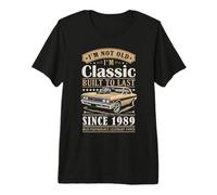 Vintage 1989 Birthday Classic Car For Legends Born In 1989 Camiseta Premium