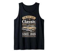 Vintage 1989 Birthday Classic Car For Legends Born In 1989 Camiseta sin Mangas
