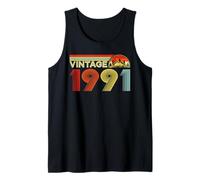 Vintage 1991 Classic Year 1991 Birth of Birthday Vintage Camiseta sin Mangas