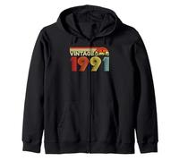 Vintage 1991 Classic Year 1991 Birth of Birthday Vintage Sudadera con Capucha