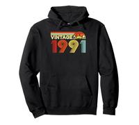 Vintage 1991 Classic Year 1991 Birth of Birthday Vintage Sudadera con Capucha