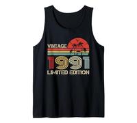 Vintage 1991 Limited Edition Retro Year Vintage Birthday Camiseta sin Mangas