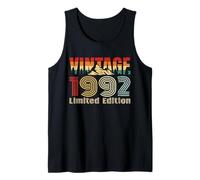 Vintage 1992 Limited Edition Retro Year Vintage Birthday Camiseta sin Mangas