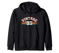Vintage 1993 Año de nacimiento Cool Cumpleaños Retro Rainbow Lines Sudadera con Capucha
