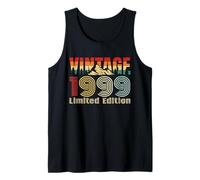 Vintage 1999 Limited Edition Retro Year Vintage Birthday Camiseta sin Mangas