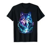 Vintage 2 Midnight Wolf para los Amantes de los Lobos Moon Howling Funny Camiseta
