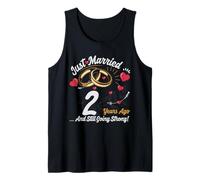 Vintage 2 years marriage anniversary Crew legends His/Her Camiseta sin Mangas