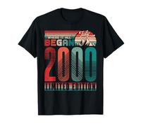 Vintage 2000 Where It All Began Retro Sunset July Birthday Camiseta